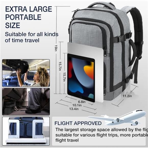 Travel Backpack Carry on Flight Approved, Backpack Suitcase for Travel main image 7